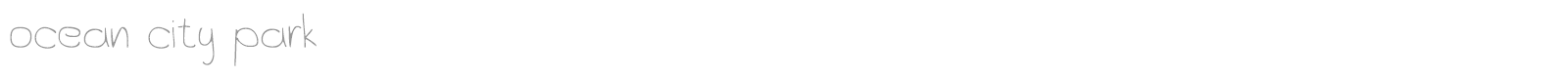 Ocean City Park font preview